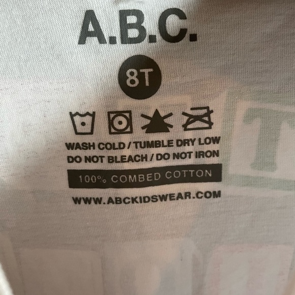 ABC SIZE 8 SHORT SLEEVE TEE - Picture 3 of 5